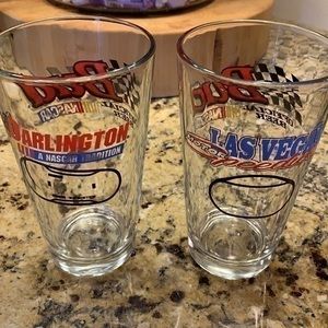 NASCAR Bud Light Vintage Racing Beer Glasses
